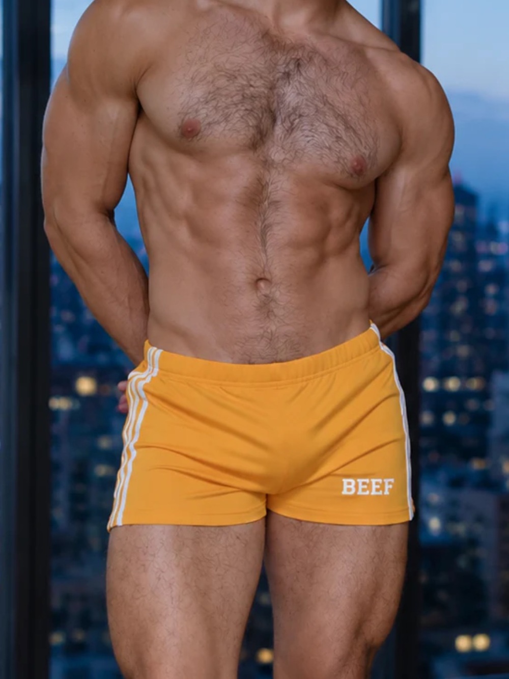 Orange JJ Malibu varsity shorts